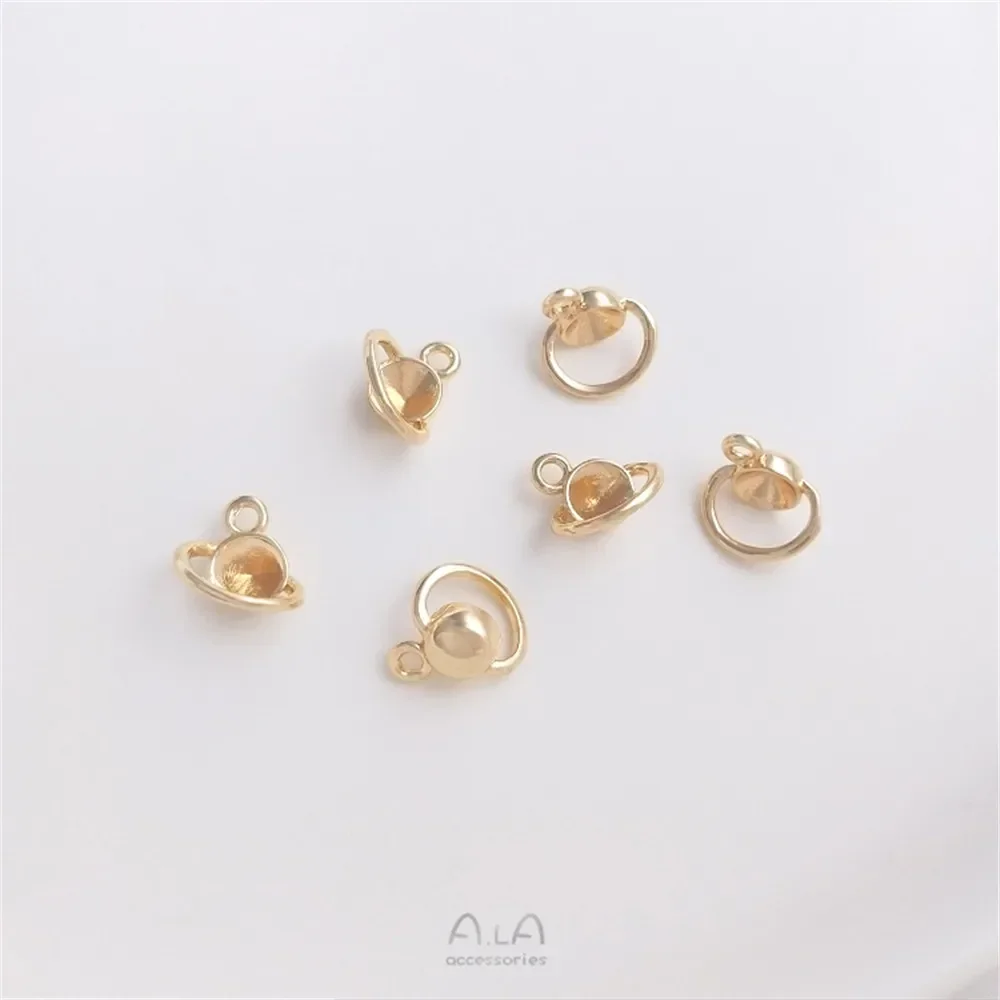 14K Gilded Planet Bead Holder Pendant DIY Sticky Pearl Empty Holder Pendant Handmade Material Jewelry Pendant Accessories C102
14K Gilded Planet Bead Holder Pendant DIY Sticky Pearl Empty Holder Pendant Handmade Material Jewelry Pendant Accessories C102