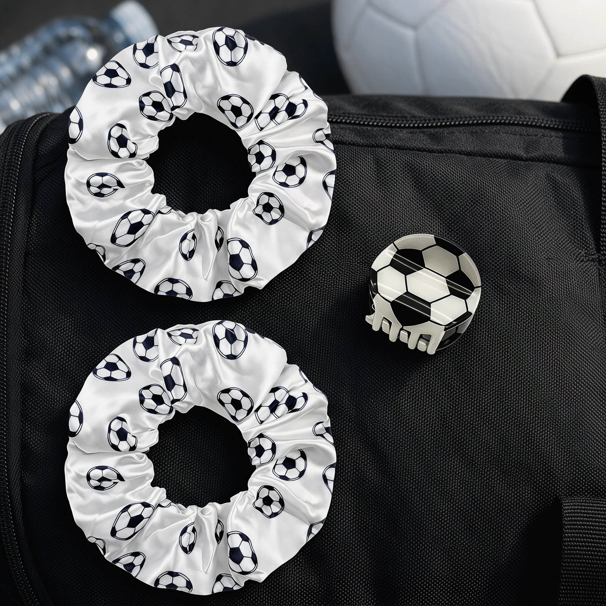 3PCS Multicolor Soccer Game Day Satin Hair Accessory Set, Sleek Satin Scrunchies, Stretch Elastic Hair Ties, Sports Followers To Fix Hairstyles For Competitive Matches, Sports Meetups And Sport-focused Birthday Parties.
3PCS Multicolor Soccer Game Day Satin Hair Accessory Set, Sleek Satin Scrunchies, Stretch Elastic Hair Ties, Sports Followers To Fix Hairstyles For Competitive Matches, Sports Meetups And Sport-focused Birthday Parties.