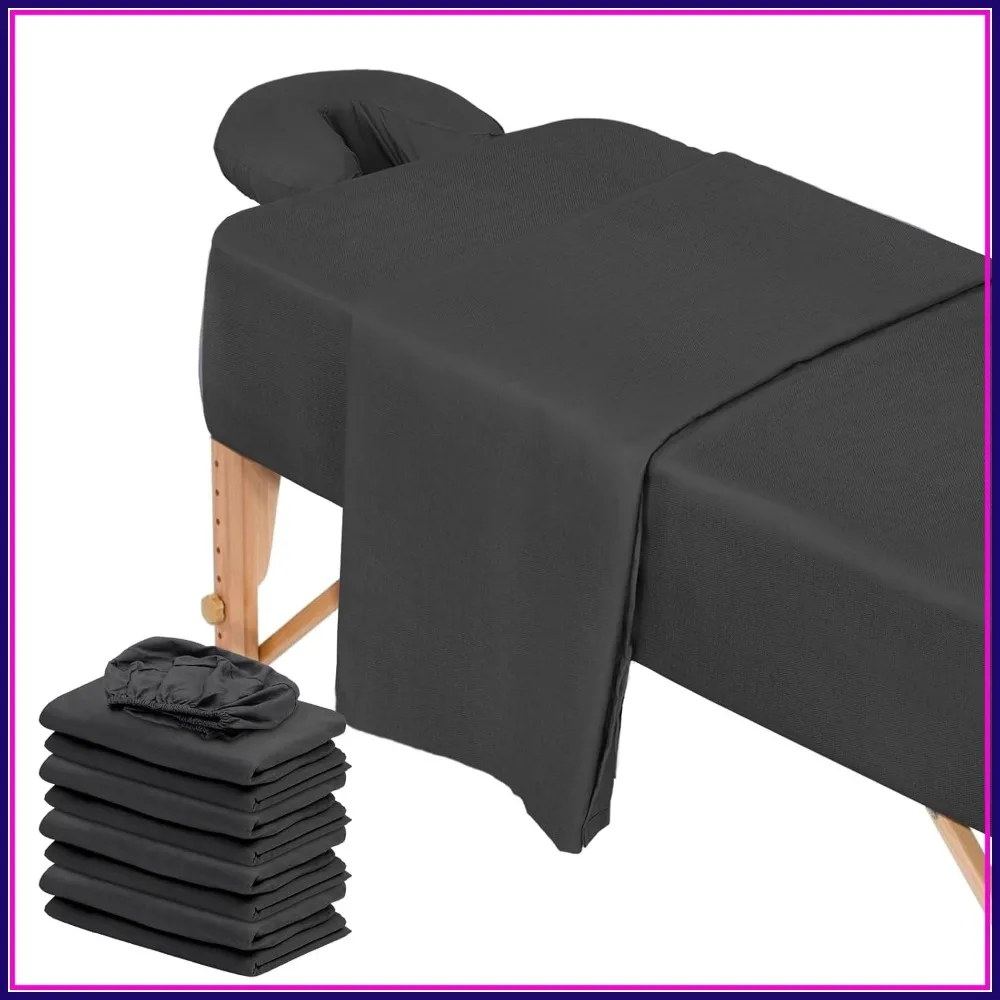4 Sets Microfiber Massage Table Sheets, Fitted Sheet & Face Rest Cover for Spa Salon, Black
4 Sets Microfiber Massage Table Sheets, Fitted Sheet & Face Rest Cover for Spa Salon, Black