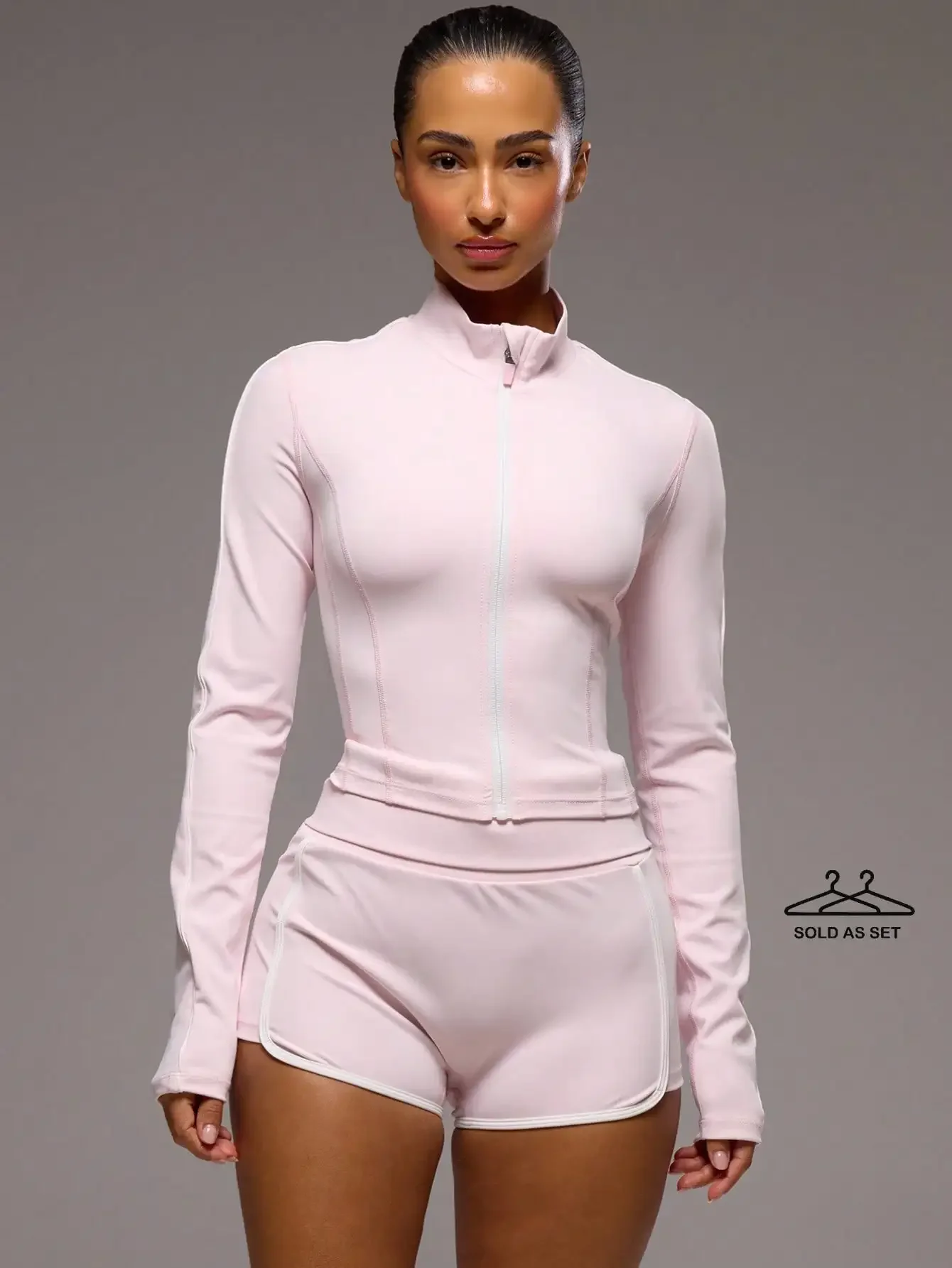 Sport Long Sleeve White Seam BBL Jacket And Booty Shorts Active Set Sport Workout Gym Pilates Fitness Daily Girly Casual
Sport Long Sleeve White Seam BBL Jacket And Booty Shorts Active Set Sport Workout Gym Pilates Fitness Daily Girly Casual