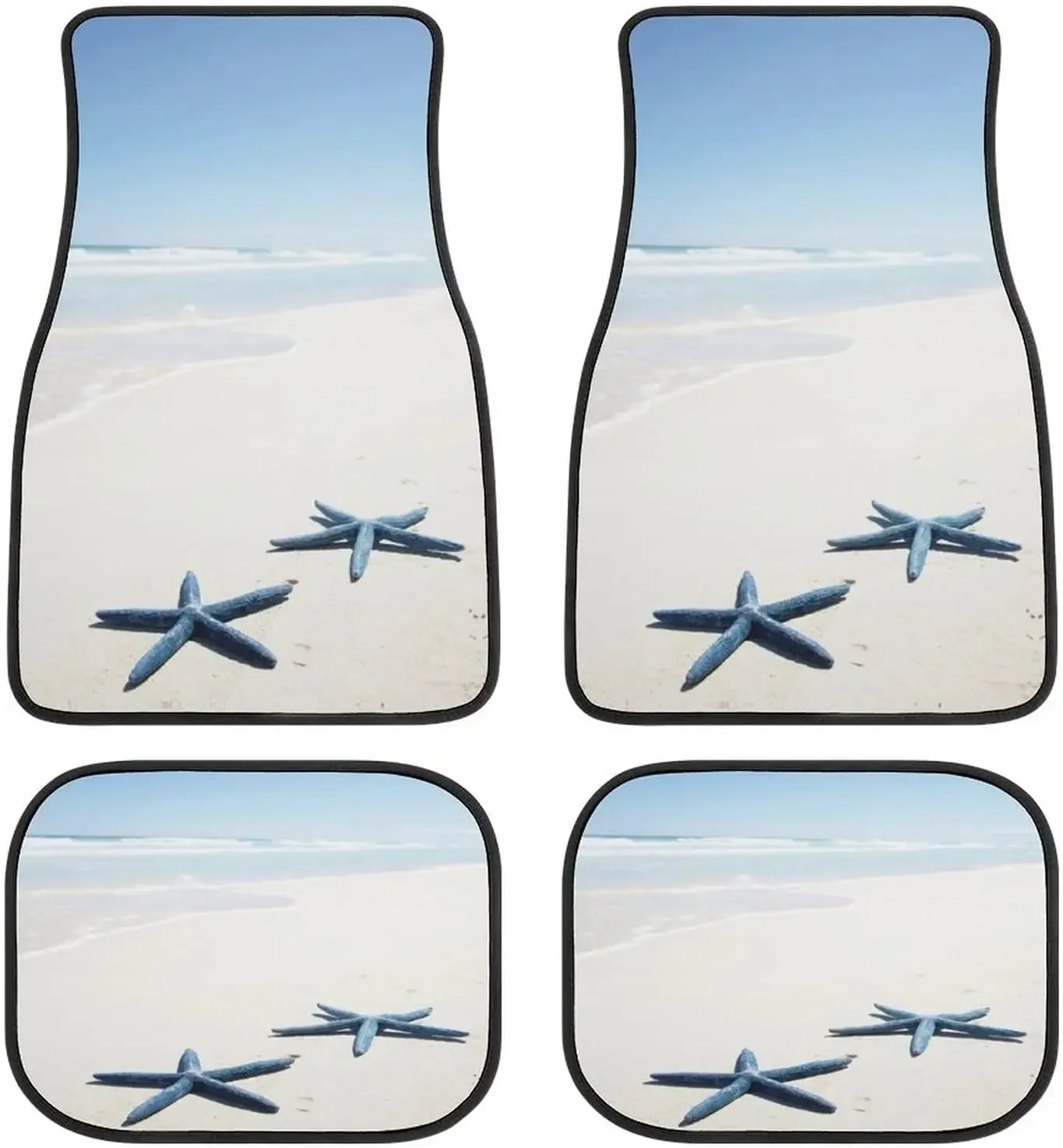 Автомобильные коврики Beach Seaside Starfish by The Sea FrontRear, полный комплект из 4 предметов, ковры для автомобиля, внедорожника, грузовика, коврики с нескользящей спинкой
Автомобильные коврики Beach Seaside Starfish by The Sea FrontRear, полный комплект из 4 предметов, ковры для автомобиля, внедорожника, грузовика, коврики с нескользящей спинкой
