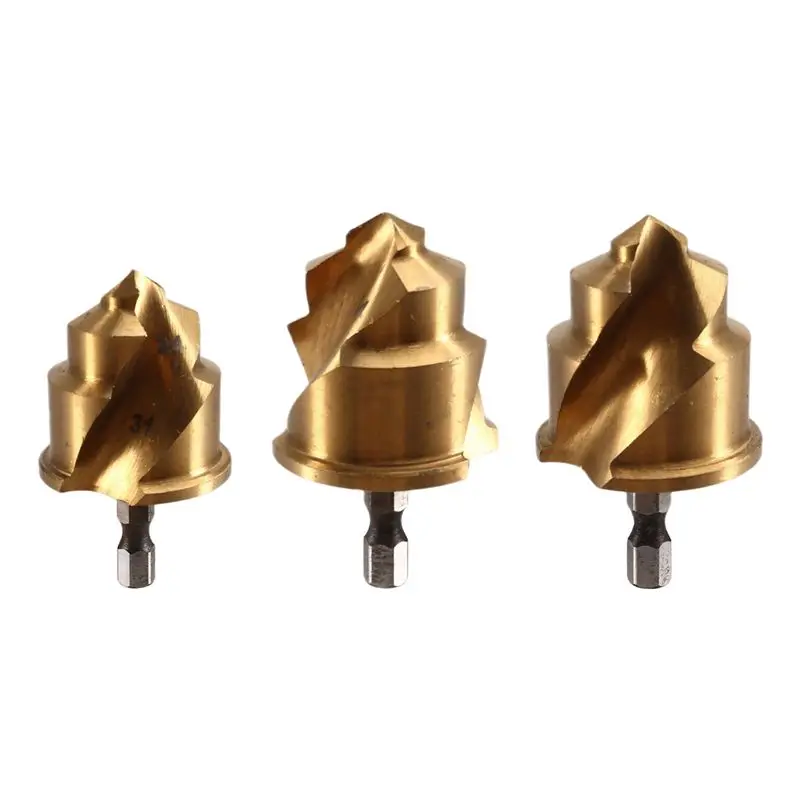 ABWR-3Pcs 20/25/32Mm Step Drill Bit With Limit Swivel Groove PPR Lifting Cone Drill Bits For Water Pipe Reaming
ABWR-3Pcs 20/25/32Mm Step Drill Bit With Limit Swivel Groove PPR Lifting Cone Drill Bits For Water Pipe Reaming