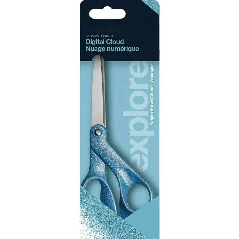8" Fashion Glitter Explore Scissors, Digital Cloud, Light Blue
8" Fashion Glitter Explore Scissors, Digital Cloud, Light Blue