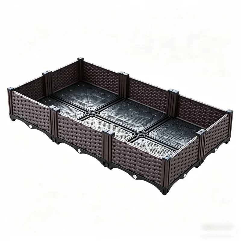 Raised Garden Bed Plastic Planter Box for Vegetables And Flowers with Drainage Hole for Outdoor Indoor Balcony Patio Backyard
Raised Garden Bed Plastic Planter Box for Vegetables And Flowers with Drainage Hole for Outdoor Indoor Balcony Patio Backyard