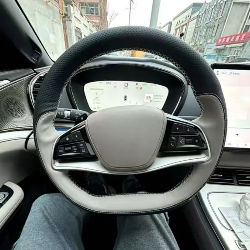 Customize Soft And Non-Slip Microfiber Leather DIY Car Steering Wheel Cover Tang Han 2020-2025 Steering Wrap Cover For BYD E9
Customize Soft And Non-Slip Microfiber Leather DIY Car Steering Wheel Cover Tang Han 2020-2025 Steering Wrap Cover For BYD E9