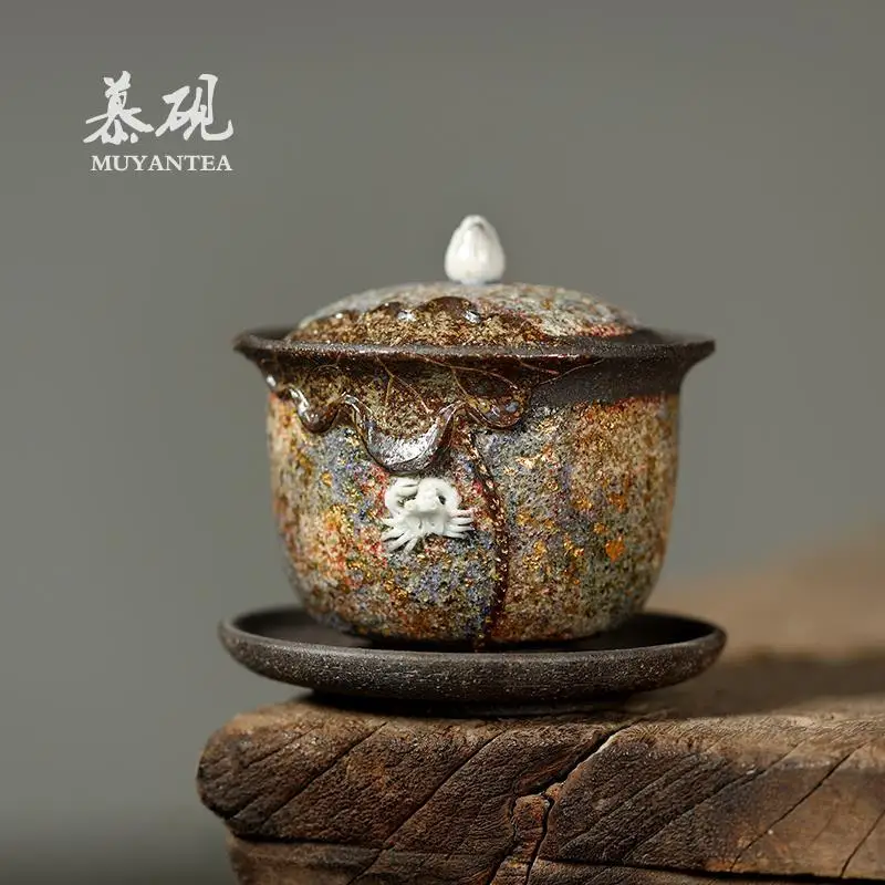 Mu Yan Rock Mine Three Talents Gaiwan Gaoyue Handmade Single Non-Scalding Bowl Creative Household Tea Set Gai Cup
Mu Yan Rock Mine Three Talents Gaiwan Gaoyue Handmade Single Non-Scalding Bowl Creative Household Tea Set Gai Cup