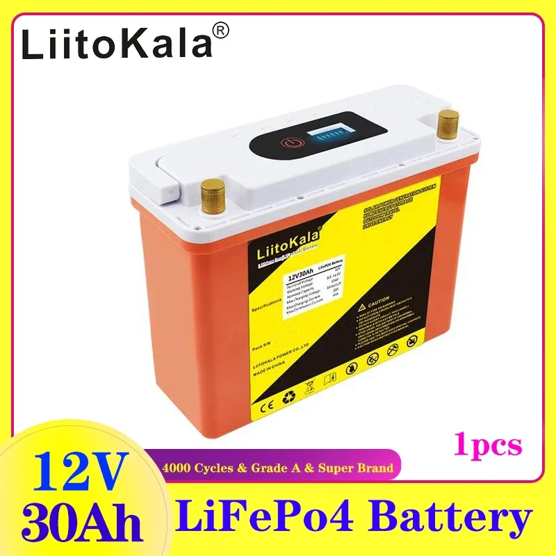 1-2PCS LiitoKala 12.8V 30Ah LiFePo4 Battery Lithium Iron Phosphate 12V LiFePo4 Rechargeable Battery for Kid Scooters Boat Motor
1-2PCS LiitoKala 12.8V 30Ah LiFePo4 Battery Lithium Iron Phosphate 12V LiFePo4 Rechargeable Battery for Kid Scooters Boat Motor