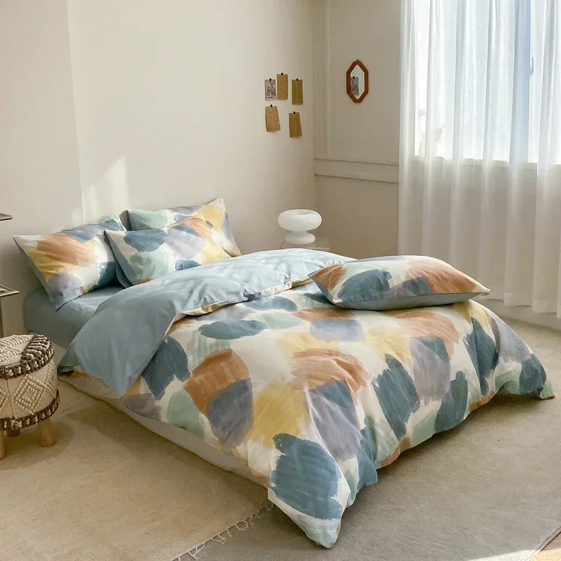 Printing Bedding Set Skin Friendly Fabric Pure Cotton Quilt Cover Set Single Double Queen Size Duvet Cover Set
Printing Bedding Set Skin Friendly Fabric Pure Cotton Quilt Cover Set Single Double Queen Size Duvet Cover Set