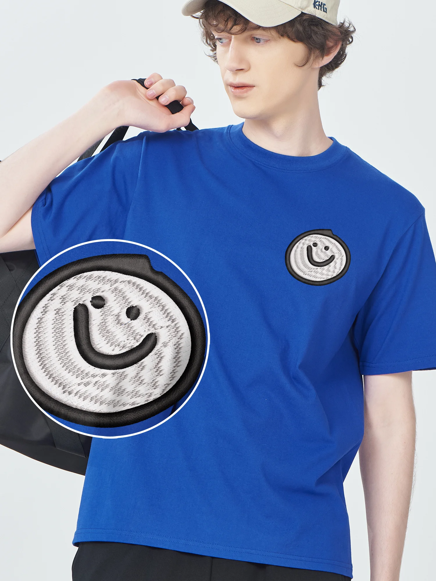Smiling Expression Embroidered Design Short Sleeve Cotton Graphic Tees Summer Funny T Shirts For Men Women
Smiling Expression Embroidered Design Short Sleeve Cotton Graphic Tees Summer Funny T Shirts For Men Women