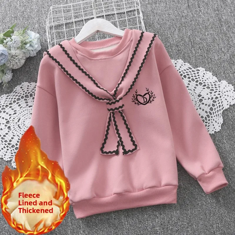 Thickened Fleece Hoodie Sweatshirt for Middle And Big Children Warm Cute College Style Long Sleeve round Neck Student Top
Thickened Fleece Hoodie Sweatshirt for Middle And Big Children Warm Cute College Style Long Sleeve round Neck Student Top