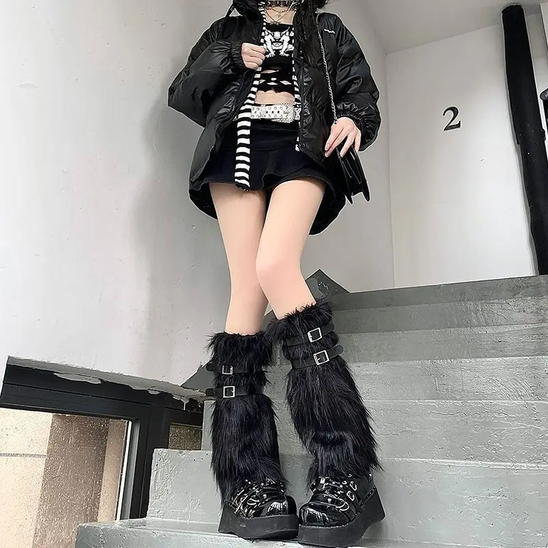 Furry Legs Cover with Velvet Sub-leather Button Mid-tube Jk Pile Socks Y2k Hot Girl Long Hairy Socks Cover for Socks for Women
Furry Legs Cover with Velvet Sub-leather Button Mid-tube Jk Pile Socks Y2k Hot Girl Long Hairy Socks Cover for Socks for Women