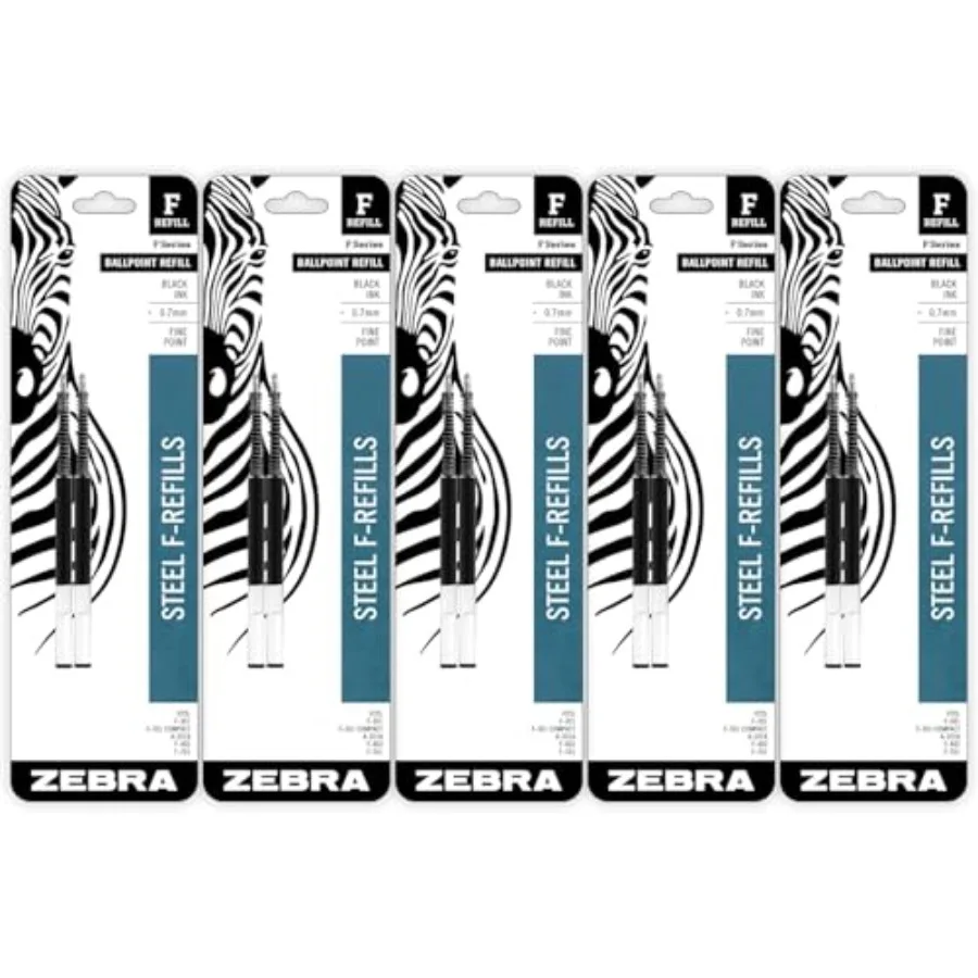 Steel, F-Refill Ballpoint Ink Refills, 0.7mm Fine Point, Ink, Fits Zebra F-301, F-402, and F-701 Ballpoint Pens, Smooth Writing
Steel, F-Refill Ballpoint Ink Refills, 0.7mm Fine Point, Ink, Fits Zebra F-301, F-402, and F-701 Ballpoint Pens, Smooth Writing
