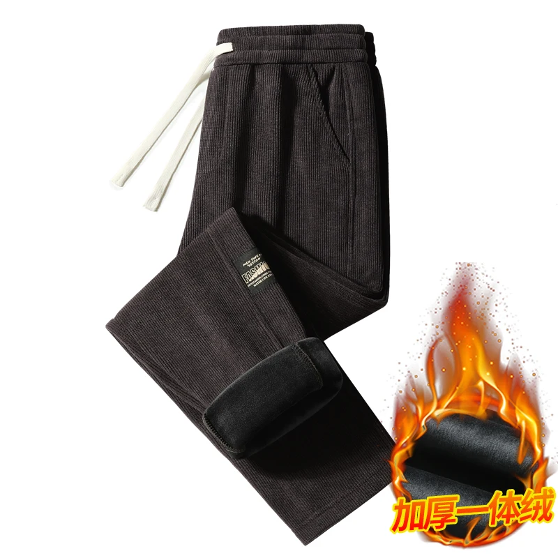 Winter Fleece-lined Thickened Men's Pants Corduroy Trousers Casual Fleece Sports Pants Autumn Fashion Brand Joggers Trousers
Winter Fleece-lined Thickened Men's Pants Corduroy Trousers Casual Fleece Sports Pants Autumn Fashion Brand Joggers Trousers