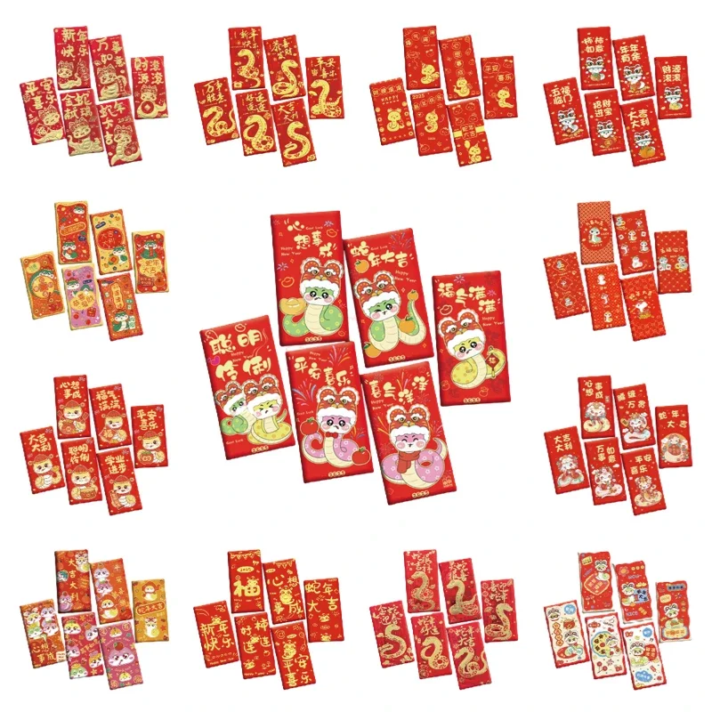 Chinese 2025 Red Envelopes New Year of Snake Red Pocket Money Gift Envelope Wedding Gift Bag Good Lucky Hongbao
Chinese 2025 Red Envelopes New Year of Snake Red Pocket Money Gift Envelope Wedding Gift Bag Good Lucky Hongbao