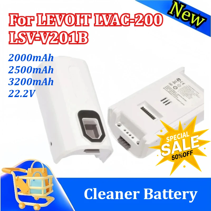 New 2000mAh 2500mAh 3200mAh 22.2V Replacement Li-ion Cordless Vacuum Cleaner Battery Pack for LEVOIT LVAC-200 LSV-V201B
New 2000mAh 2500mAh 3200mAh 22.2V Replacement Li-ion Cordless Vacuum Cleaner Battery Pack for LEVOIT LVAC-200 LSV-V201B