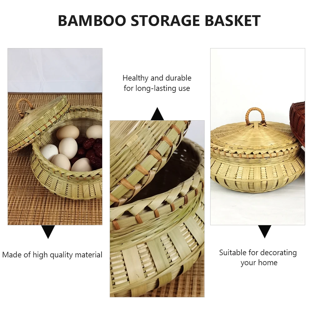 Bamboo Storage Basket Handwoven Snack Baskets Round Craft Multifunctional Home Hotel Decorative Accessories EcoFriendly
Bamboo Storage Basket Handwoven Snack Baskets Round Craft Multifunctional Home Hotel Decorative Accessories EcoFriendly