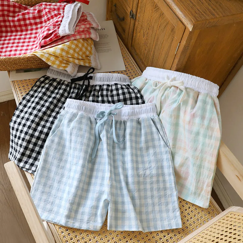 Fashion Plaid Summer Sleepwear Shorts Women 100% Cotton Pajamas Pant Lounge Girls Home Wear Nightwear Pijamas Shorts
Fashion Plaid Summer Sleepwear Shorts Women 100% Cotton Pajamas Pant Lounge Girls Home Wear Nightwear Pijamas Shorts