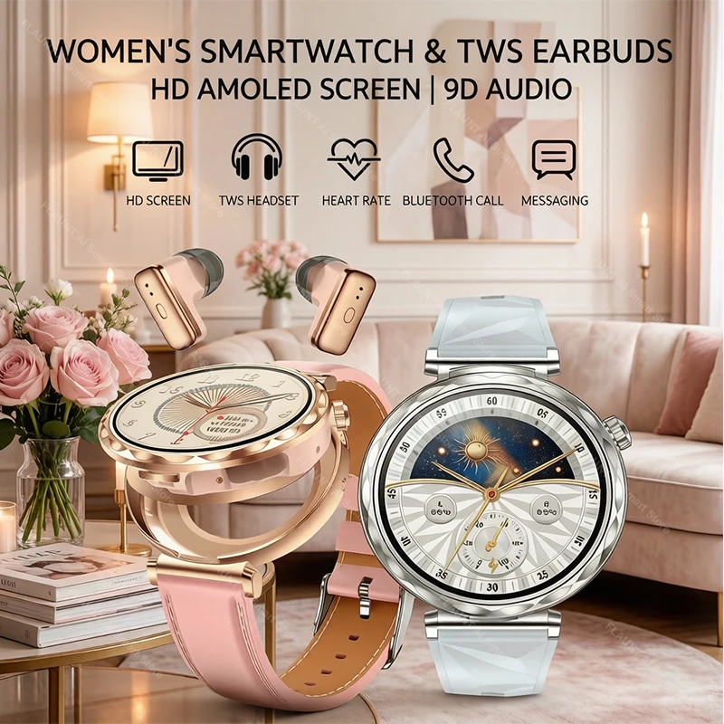 FLAUNT Smart Watch Women 2 in 1 With HiFi 9D TWS Earphone 1.43 Inch AMOLED HD Touch Screen Bluetooth Call Ladies Smartwatch 2026
FLAUNT Smart Watch Women 2 in 1 With HiFi 9D TWS Earphone 1.43 Inch AMOLED HD Touch Screen Bluetooth Call Ladies Smartwatch 2026