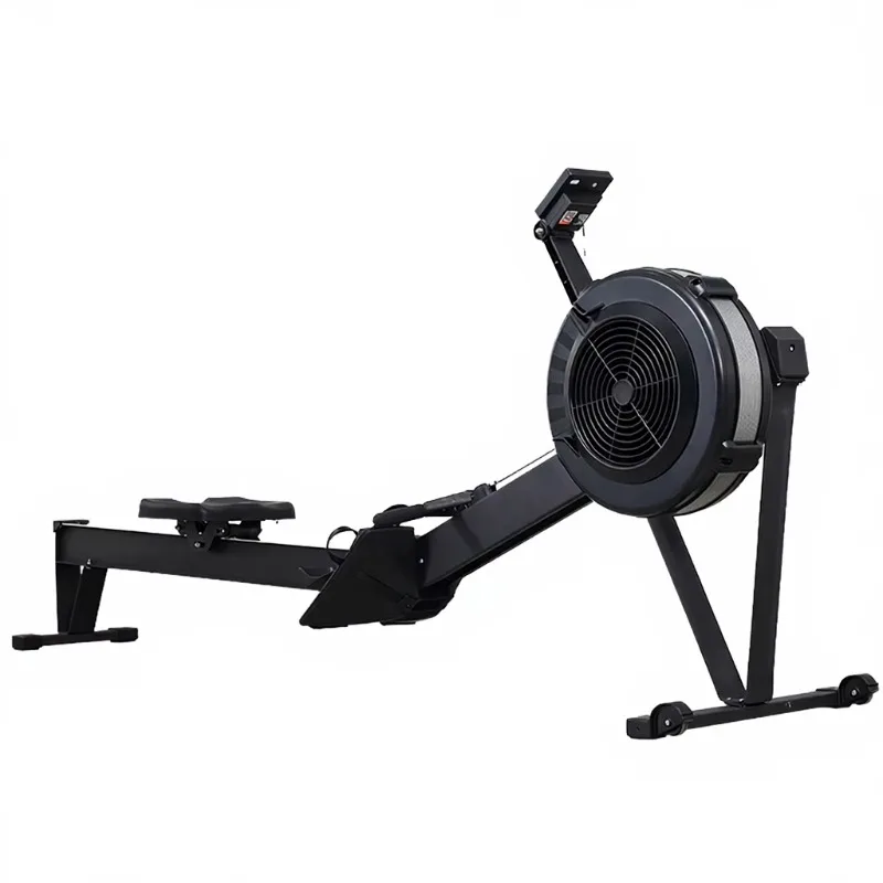 High Quality Air Rower Iron Adjustable Resistance Foldable Seated Rowing Machine Durable Structure For Home Gym Daily Workout