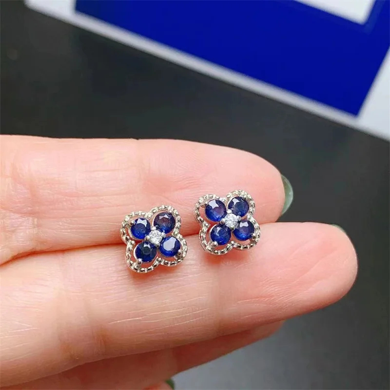 925 Silver Natural Sapphire Stud Earrings Vintage Palace Flower Earrings Korean Style Simple Design Stud Earrings
925 Silver Natural Sapphire Stud Earrings Vintage Palace Flower Earrings Korean Style Simple Design Stud Earrings