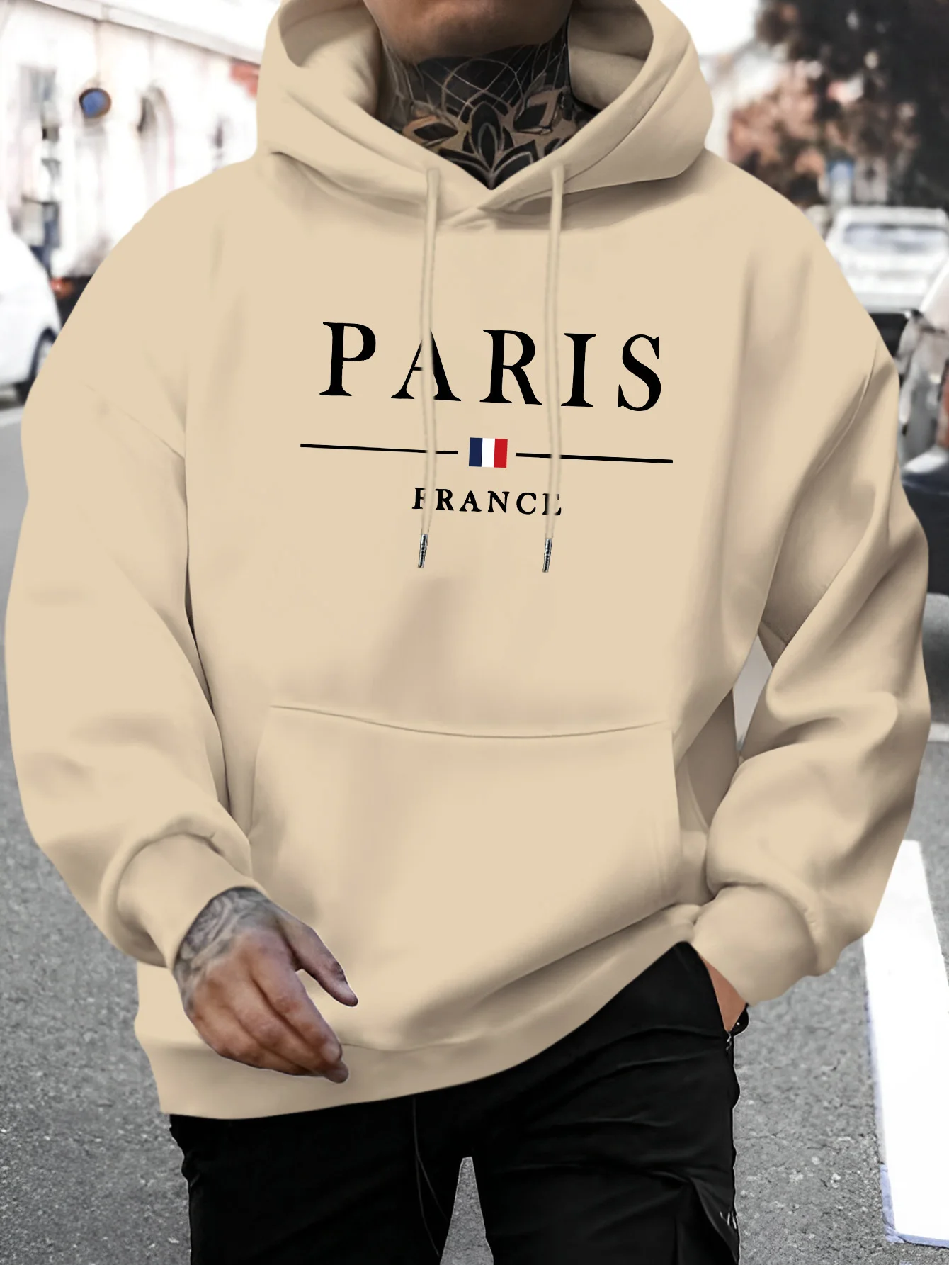 Men's autumn and winter casual fashion loose Paris letter pattern printed long sleeved hooded sweatshirt warm pullover
Men's autumn and winter casual fashion loose Paris letter pattern printed long sleeved hooded sweatshirt warm pullover