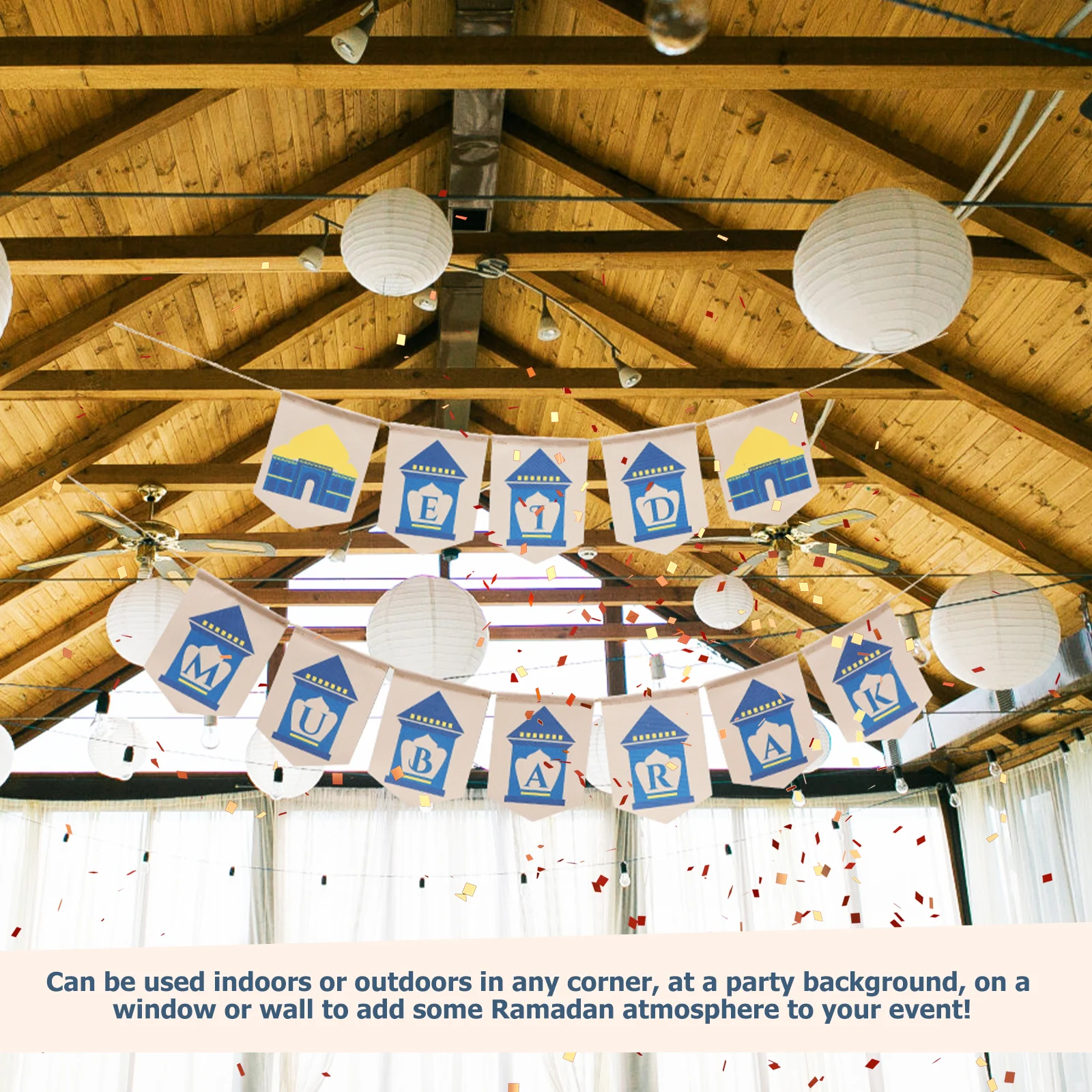 1 Set Linen Ramadan Mubarak Banner Reusable Party Bunting For Indoor Outdoor Use Eid Mubarak Hanging Wall Decor Ramadan 
1 Set Linen Ramadan Mubarak Banner Reusable Party Bunting For Indoor Outdoor Use Eid Mubarak Hanging Wall Decor Ramadan