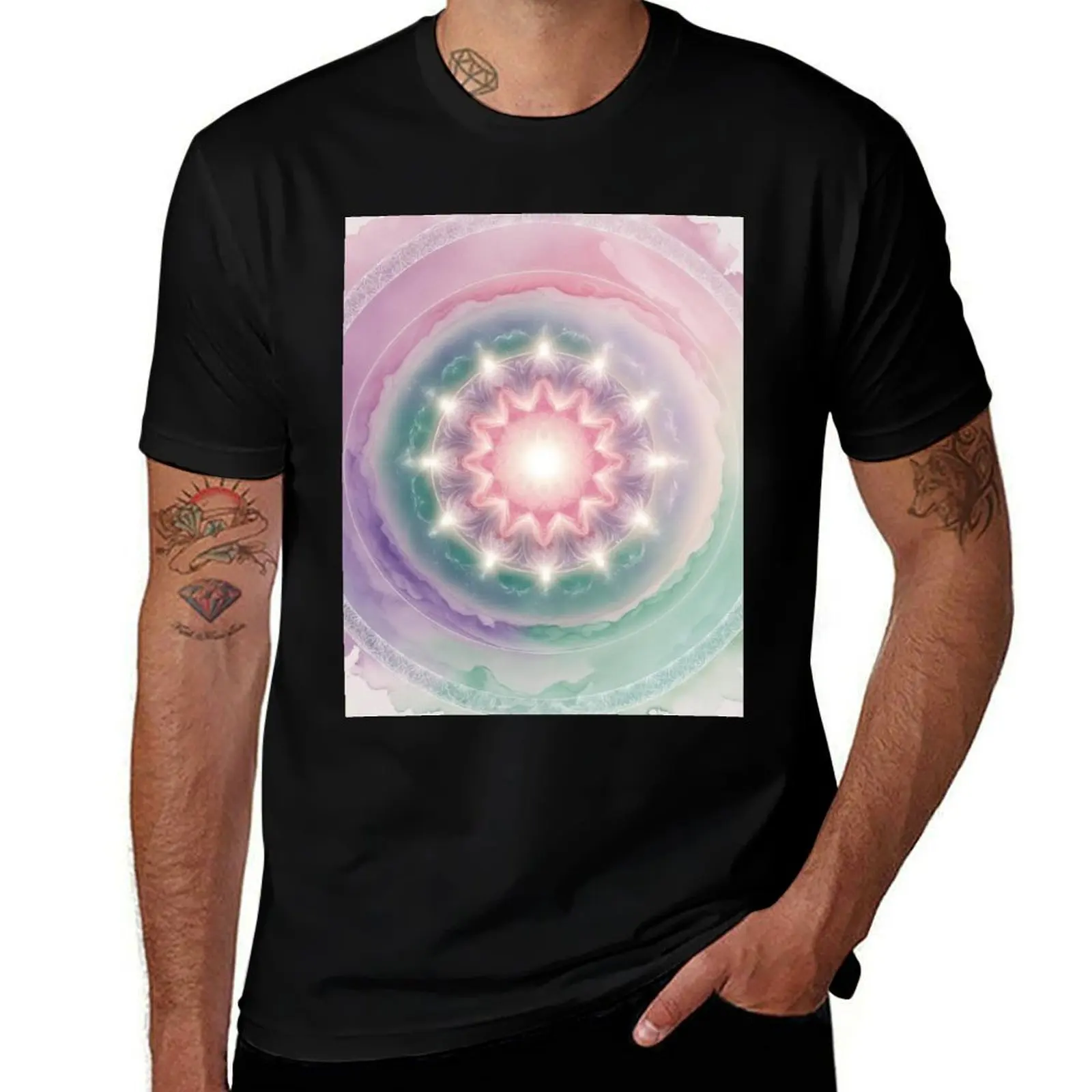 Ethereal Orb – Sacred Geometry Fractal in Pastel Glow T-Shirt basketball graphic tees korean fashion men clothes
Ethereal Orb – Sacred Geometry Fractal in Pastel Glow T-Shirt basketball graphic tees korean fashion men clothes