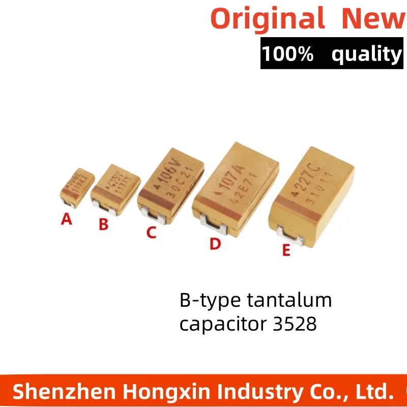 10pcs B-type tantalum capacitors 3528/1210 1/2.2 4.7 10 22 47 100UF 10V 16V 25V 35V
10pcs B-type tantalum capacitors 3528/1210 1/2.2 4.7 10 22 47 100UF 10V 16V 25V 35V
