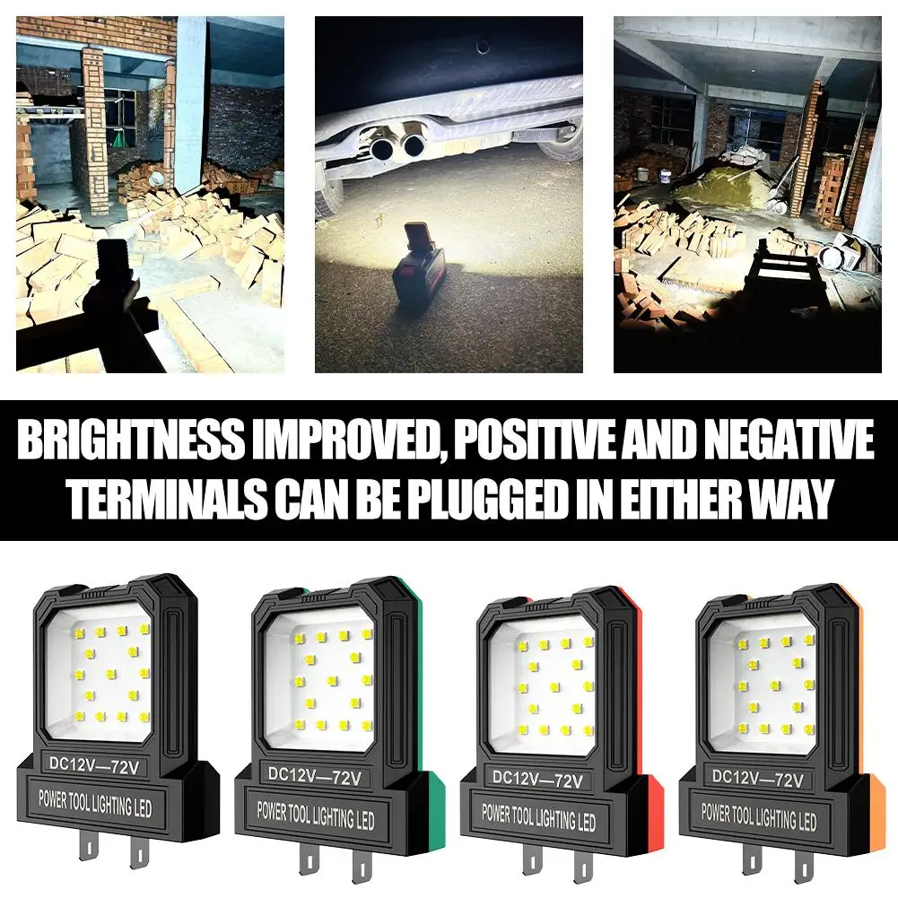 Universal LED Work Light Electric Tool 12V-85V Wide Voltage Lithium Battery Powered with Automatic POS NEG Conversion Adjustment
Universal LED Work Light Electric Tool 12V-85V Wide Voltage Lithium Battery Powered with Automatic POS NEG Conversion Adjustment