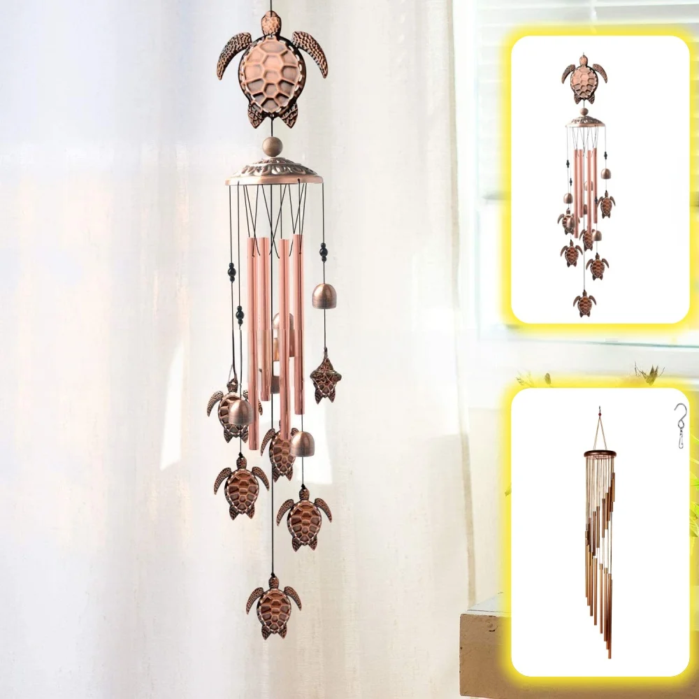 Aluminum Tube Musical Wind Chimes Unique Hanging Turtle Wind Chimes Metal Garden Decoration Pendant Outdoor Condolence Bell
Aluminum Tube Musical Wind Chimes Unique Hanging Turtle Wind Chimes Metal Garden Decoration Pendant Outdoor Condolence Bell