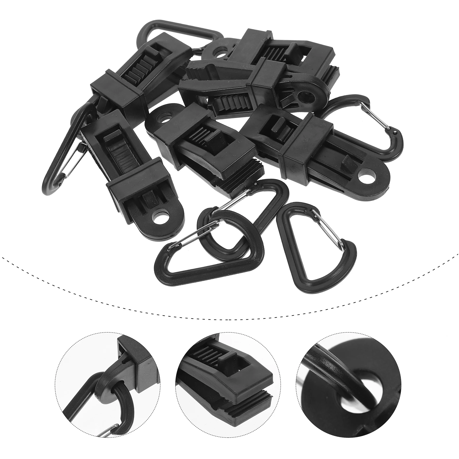 6pcs Tent Clip Carabiner Kit Plastic Camping Tarp Clamp Outdoor Clips Durable Corrosion Resistant Fixing Canopies Tool 
6pcs Tent Clip Carabiner Kit Plastic Camping Tarp Clamp Outdoor Clips Durable Corrosion Resistant Fixing Canopies Tool