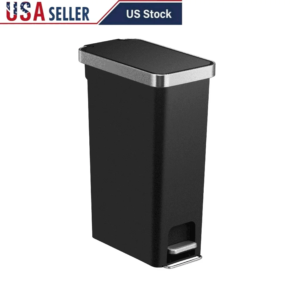 Slim Step Trash Can Kitchen 10.5 Gallon Hands-Free Soft Close Waste Bin Portable Plastic Garbage Can Skid Resistant Base
Slim Step Trash Can Kitchen 10.5 Gallon Hands-Free Soft Close Waste Bin Portable Plastic Garbage Can Skid Resistant Base