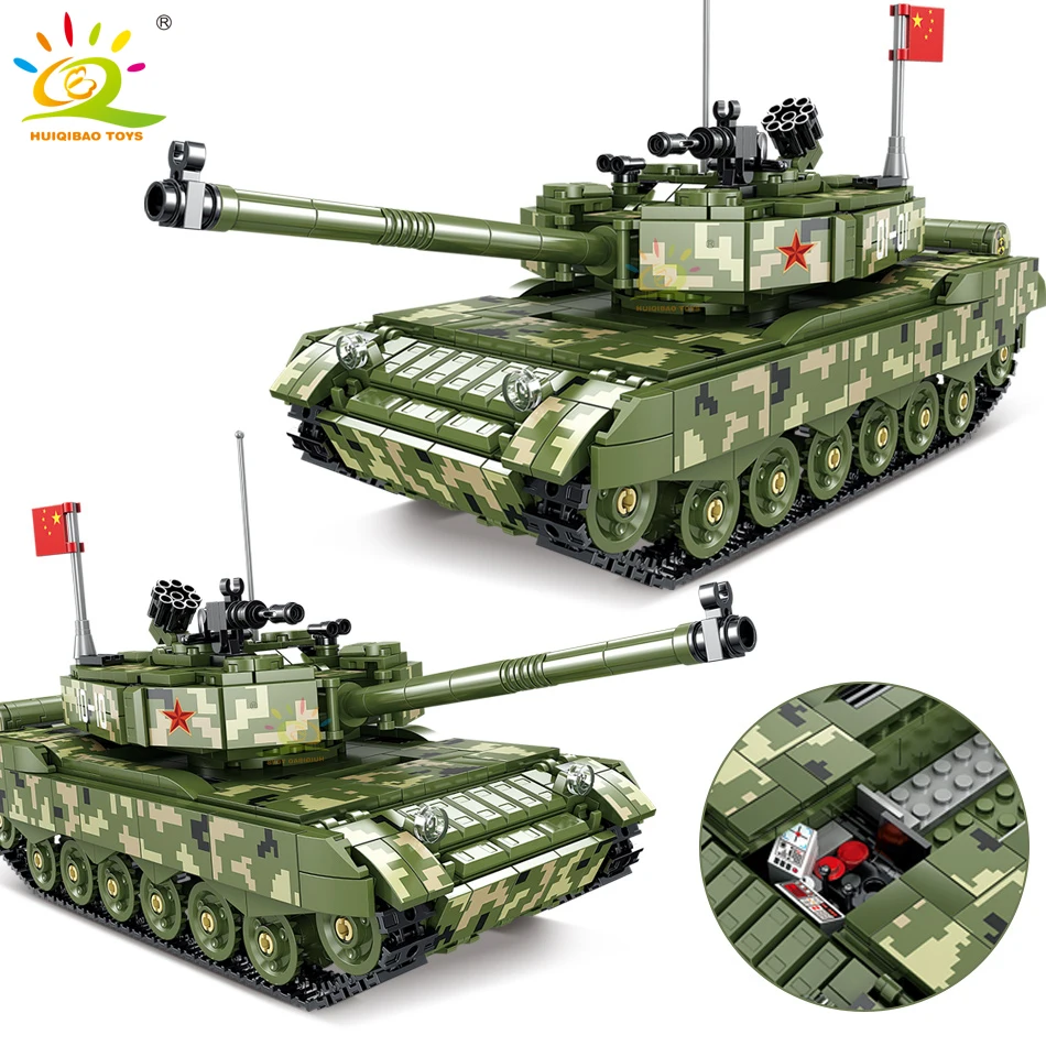 HUIQIBAO 945 шт.WW2 99A2 основной боевой танк строительные блоки армия 3 солдат военное оружие кирпичи строительные игрушки для детей
HUIQIBAO 945 шт.WW2 99A2 основной боевой танк строительные блоки армия 3 солдат военное оружие кирпичи строительные игрушки для детей