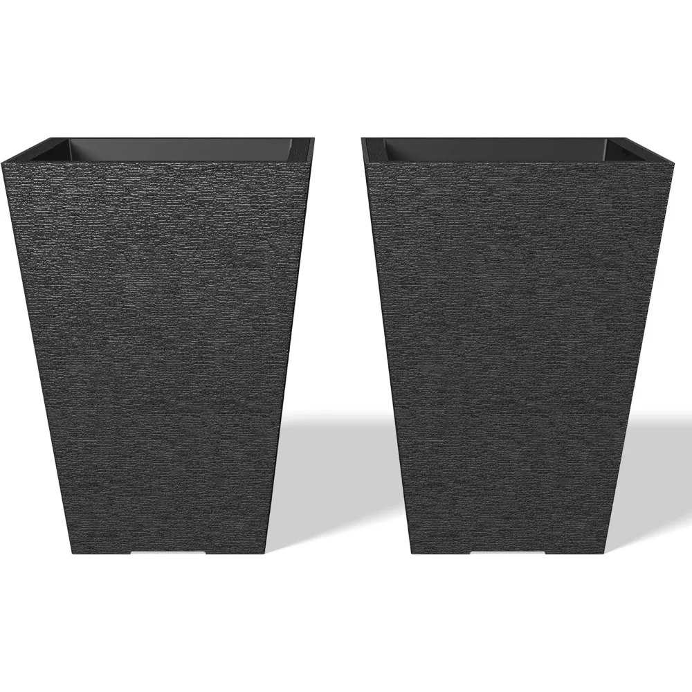 Pair of 14-Inch Tall Taper Planters for Outdoor and Indoor Use, Suitable for Garden, Patio, and Front Door in Black
Pair of 14-Inch Tall Taper Planters for Outdoor and Indoor Use, Suitable for Garden, Patio, and Front Door in Black