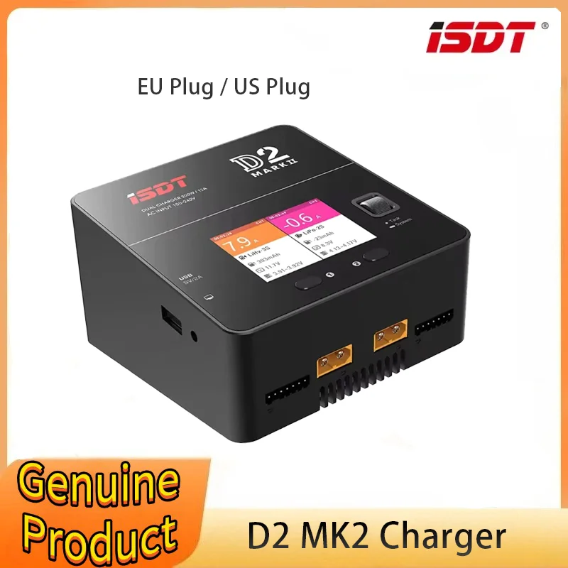ISDT D2 Mark II 200W 24A Smart Balance Charger AC Dual Channel Output RC Charger for LiFe/Lilon/LiPo/LiHv NiMH/Cd PB Battery
ISDT D2 Mark II 200W 24A Smart Balance Charger AC Dual Channel Output RC Charger for LiFe/Lilon/LiPo/LiHv NiMH/Cd PB Battery