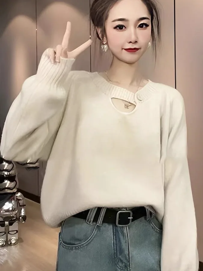 Red Hollow out V-Ne Knitwear Women's Loose Sle Long Sve Top for New Year Autumn 2025 New Arrival Comfortable Casual Sw...
Red Hollow out V-Ne Knitwear Women's Loose Sle Long Sve Top for New Year Autumn 2025 New Arrival Comfortable Casual Sw...