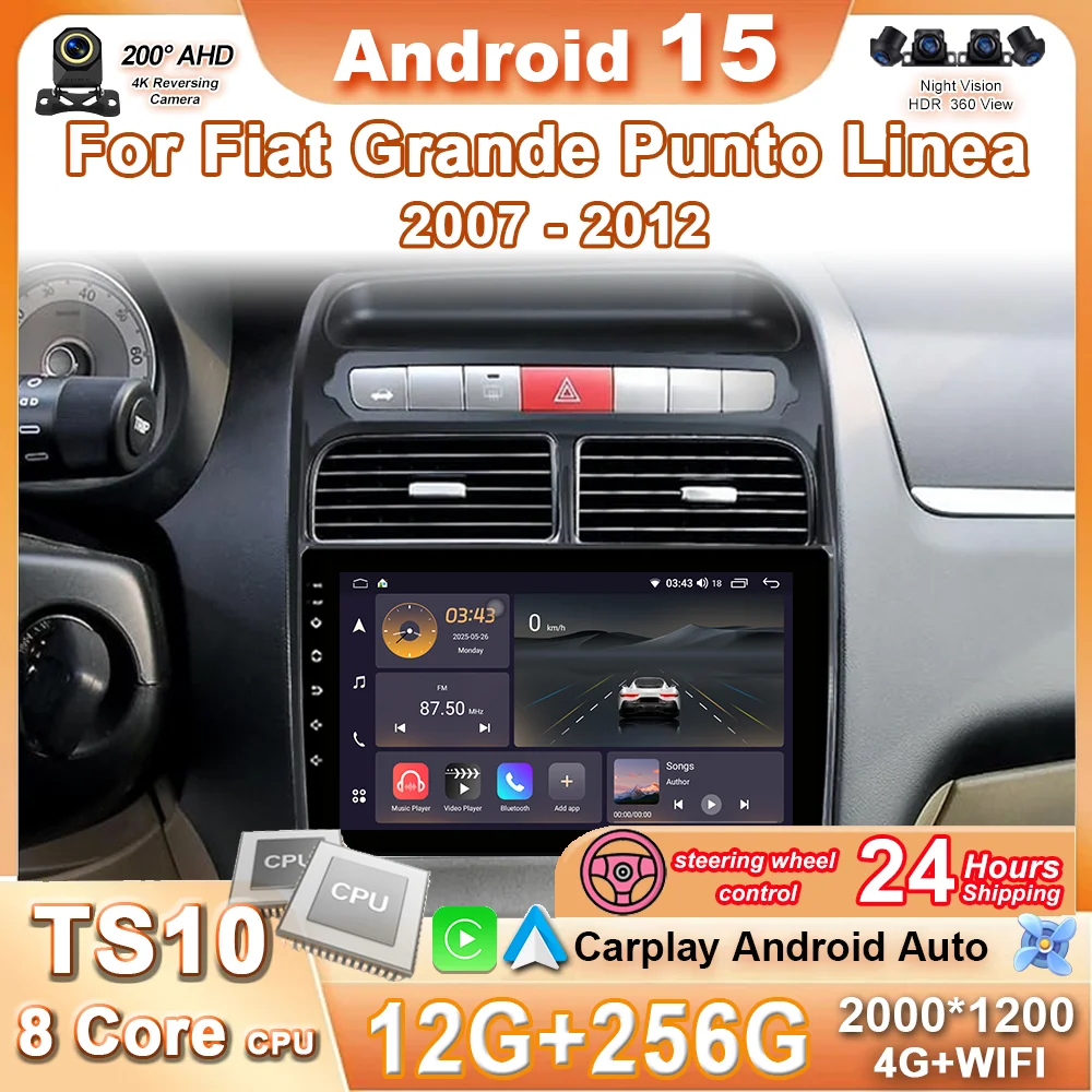 4G CarPlay Android Радио для Fiat Grande Punto Linea 2007-2012 Автомобильный мультимедийный плеер No 2 din GPS Стерео головное устройство AutoRadio DVD
4G CarPlay Android Радио для Fiat Grande Punto Linea 2007-2012 Автомобильный мультимедийный плеер No 2 din GPS Стерео головное устройство AutoRadio DVD