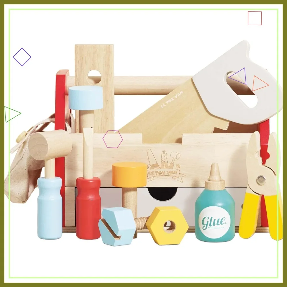 Educational Wooden Tool Box Play Set for Kids | Pretend Play Tools, 12 Piece Set, Role Play Toy for Boys Age 3+
Educational Wooden Tool Box Play Set for Kids | Pretend Play Tools, 12 Piece Set, Role Play Toy for Boys Age 3+
