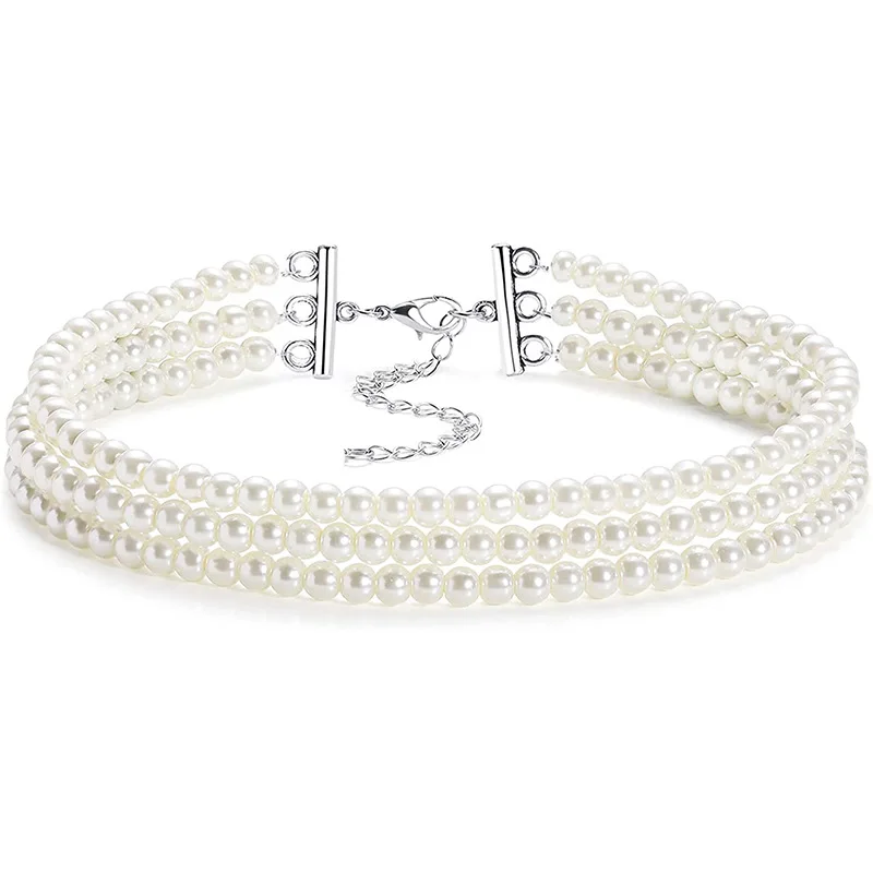 Fashion Elegant Women 3-5Layer White Pearl Choker Necklaces Bohemian Creative Design Wedding Anniversary Necklace Female Jewelry
Fashion Elegant Women 3-5Layer White Pearl Choker Necklaces Bohemian Creative Design Wedding Anniversary Necklace Female Jewelry