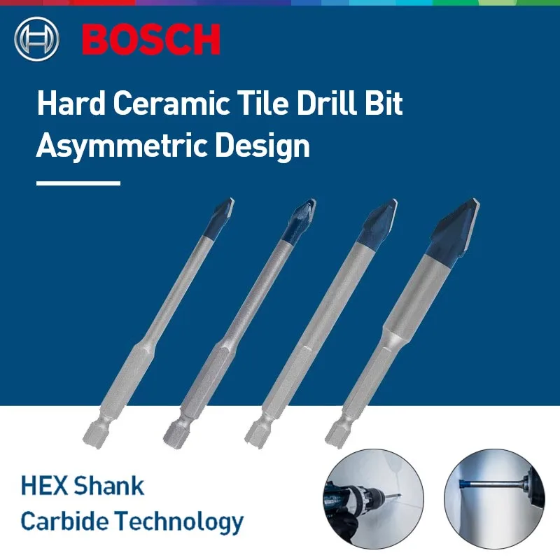 Bosch Hexagonal Handle Hard Alloy Tile Drill Bits 6/8/10/12Mm Impact Drill Bit Suitable for Woodworking Wall Work Accessories
Bosch Hexagonal Handle Hard Alloy Tile Drill Bits 6/8/10/12Mm Impact Drill Bit Suitable for Woodworking Wall Work Accessories