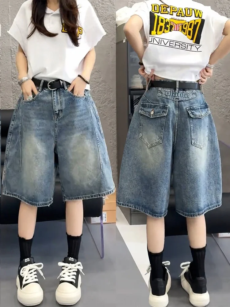 plus Size Denim Shorts Women Summer Thin American Style High Waist Wide Leg Five Shorts Casual Wear Cotton Material
plus Size Denim Shorts Women Summer Thin American Style High Waist Wide Leg Five Shorts Casual Wear Cotton Material