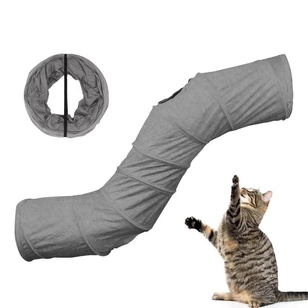 Interactive Foldable Cat Tunnel Tube S-shaped Collapsible Cat Channel Suede 3 Holes Kitten Drill Bucket Cat Toys
Interactive Foldable Cat Tunnel Tube S-shaped Collapsible Cat Channel Suede 3 Holes Kitten Drill Bucket Cat Toys