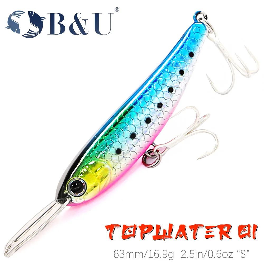 B&U Topwater Fishing Lure Sinking Minnow StickBait Lure Wobblers Topwater Crankbait lures Artificiais Long Casting Hard Bait
B&U Topwater Fishing Lure Sinking Minnow StickBait Lure Wobblers Topwater Crankbait lures Artificiais Long Casting Hard Bait