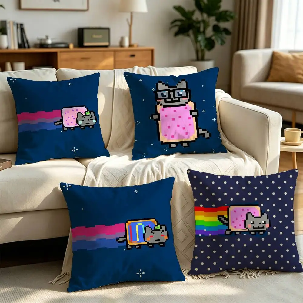 N-Nyan Cat Throw Pillow cover Simple solid color design Surprise For Multiple Bedroom Styles.
N-Nyan Cat Throw Pillow cover Simple solid color design Surprise For Multiple Bedroom Styles.