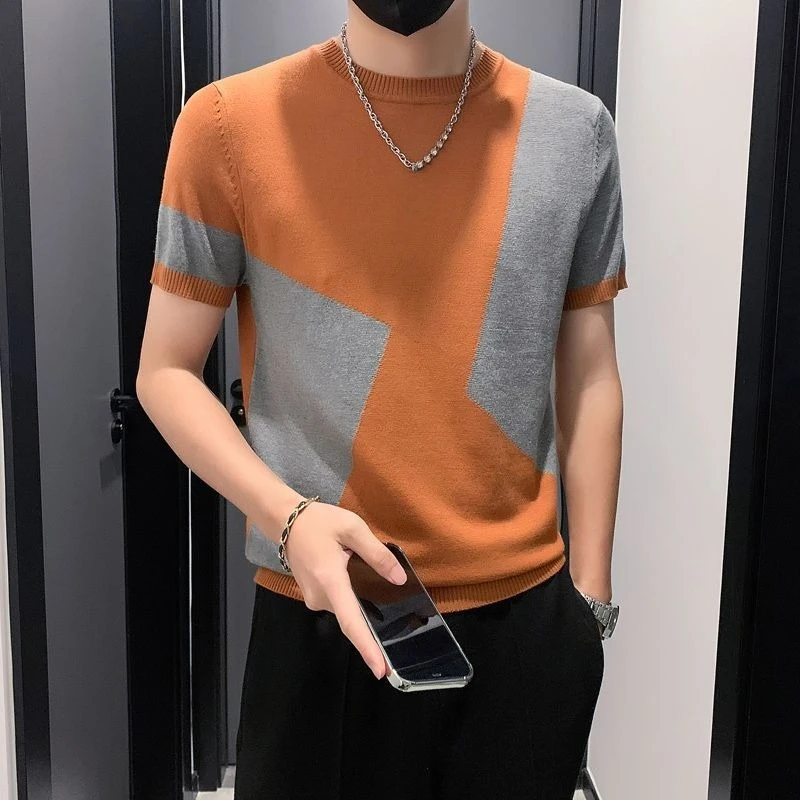 Men's Summer Knit T Shirt Two Tone Design Stretch Rayon Fabric Breathable Casual Fashion Tee Shirt
Men's Summer Knit T Shirt Two Tone Design Stretch Rayon Fabric Breathable Casual Fashion Tee Shirt