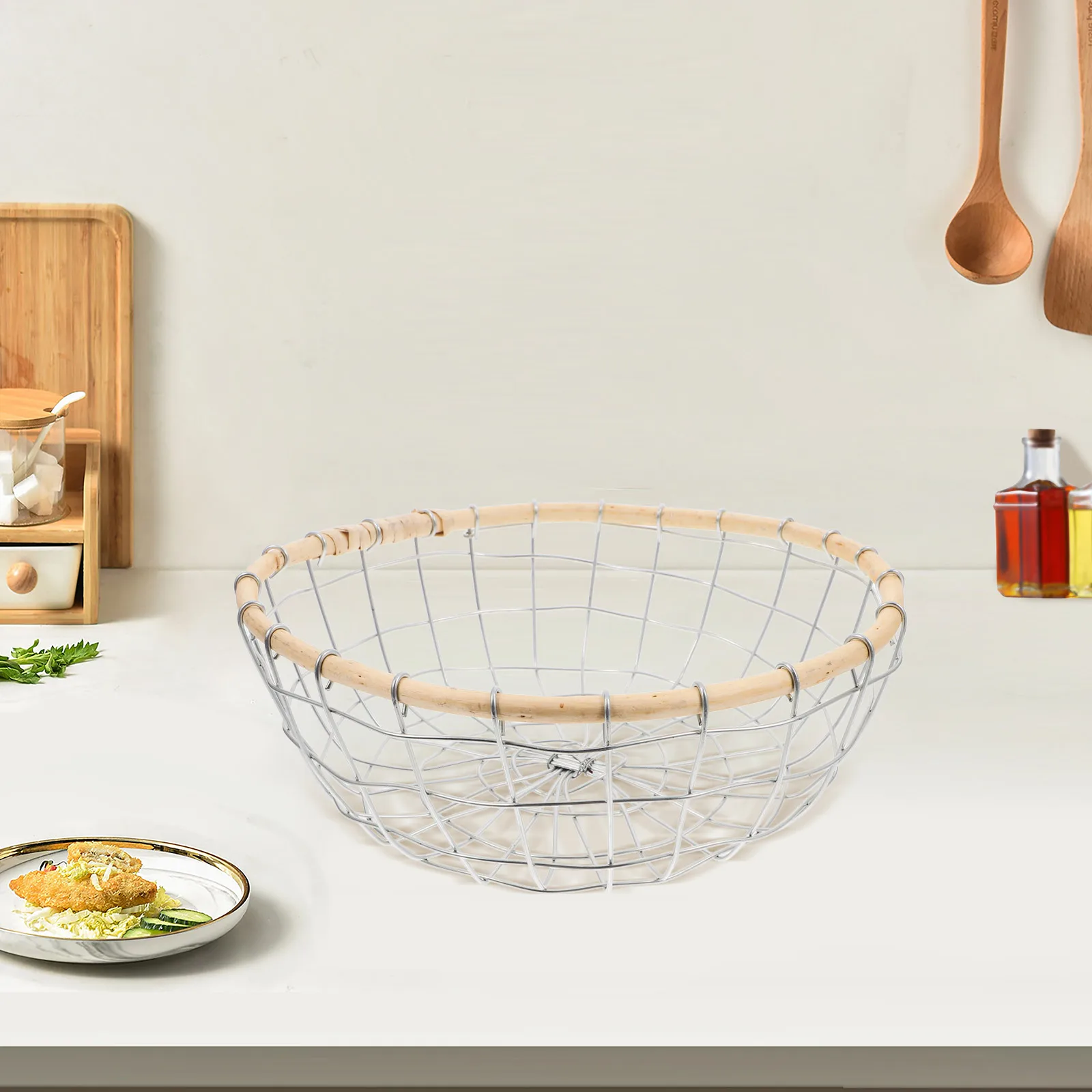 Iron Wire Storage Basket Large Capacity Kitchen Living Room Bathroom Office Snack Food Holder Fruit Vegetable Container Mesh
Iron Wire Storage Basket Large Capacity Kitchen Living Room Bathroom Office Snack Food Holder Fruit Vegetable Container Mesh