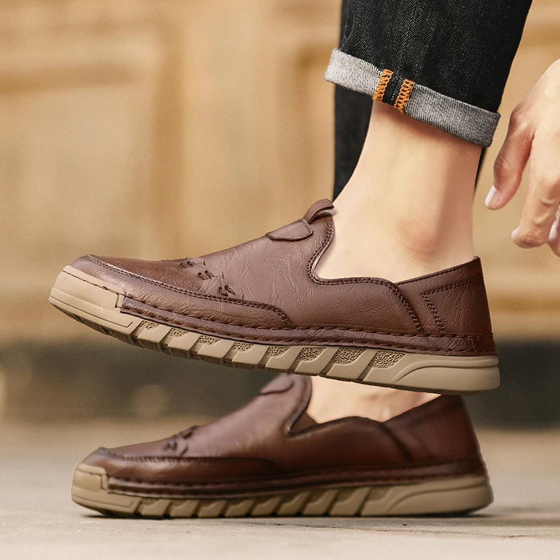 Итальянские мужские туфли без шнуровки, повседневные летние мужские лоферы, кожаные мокасины, легкие топсайдеры, модные мужские туфли на плоской подошве для отдыха и прогулок
Итальянские мужские туфли без шнуровки, повседневные летние мужские лоферы, кожаные мокасины, легкие топсайдеры, модные мужские туфли на плоской подошве для отдыха и прогулок