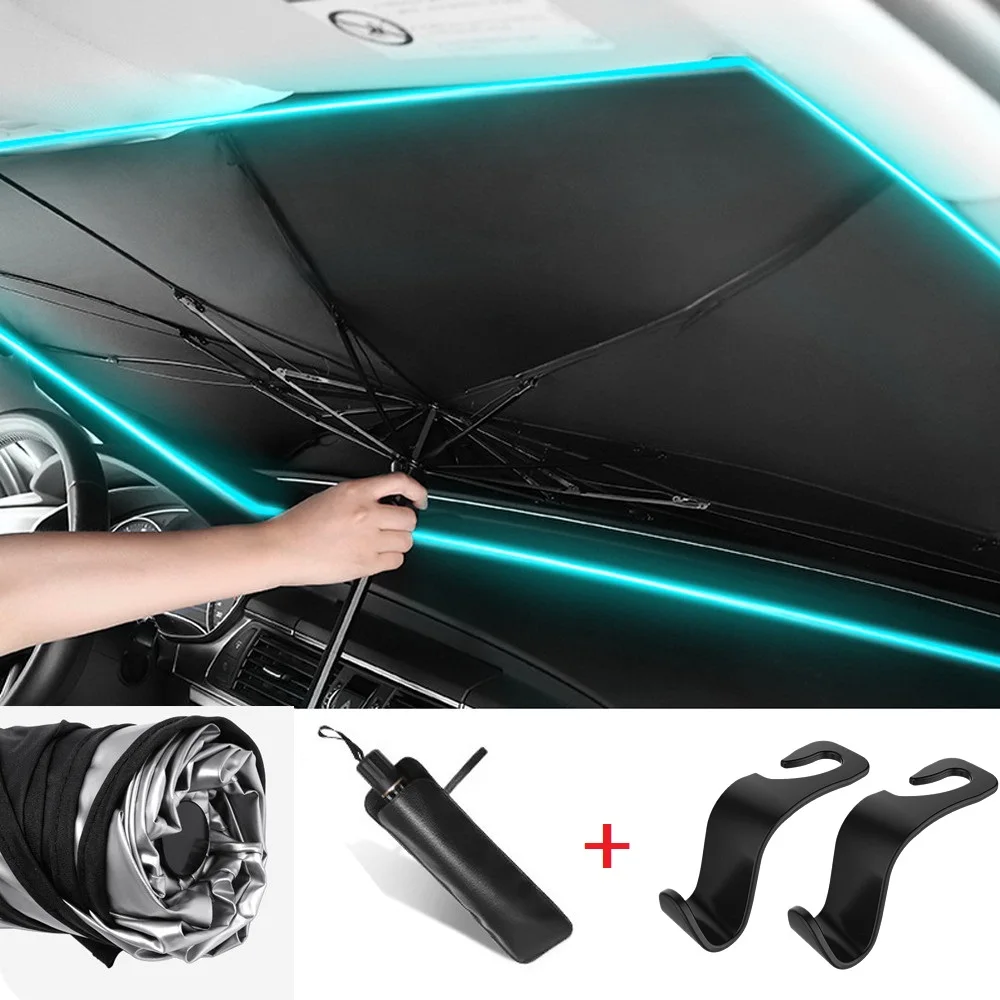 Foldable Car Sun Umbrella Shades for Windshield Sun Shade Cover UV Protection Heat Insulation Car Interior Front Window Sunshade
Foldable Car Sun Umbrella Shades for Windshield Sun Shade Cover UV Protection Heat Insulation Car Interior Front Window Sunshade