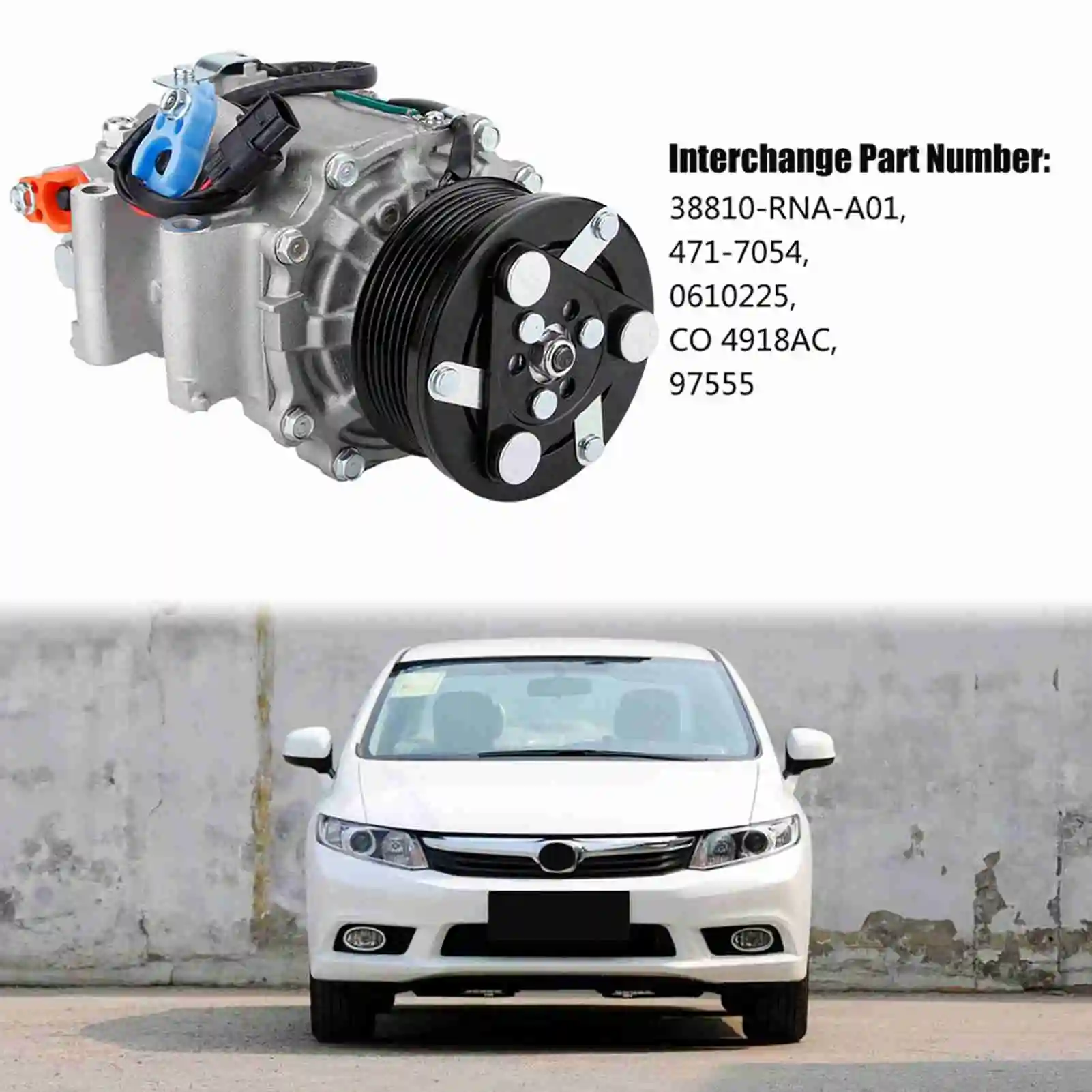 A/C Compressor AC Compressor Air Conditioning A/C Compressor for 1.8L 2006 2007 2008 2009 2010 38810-RNA-A01
A/C Compressor AC Compressor Air Conditioning A/C Compressor for 1.8L 2006 2007 2008 2009 2010 38810-RNA-A01