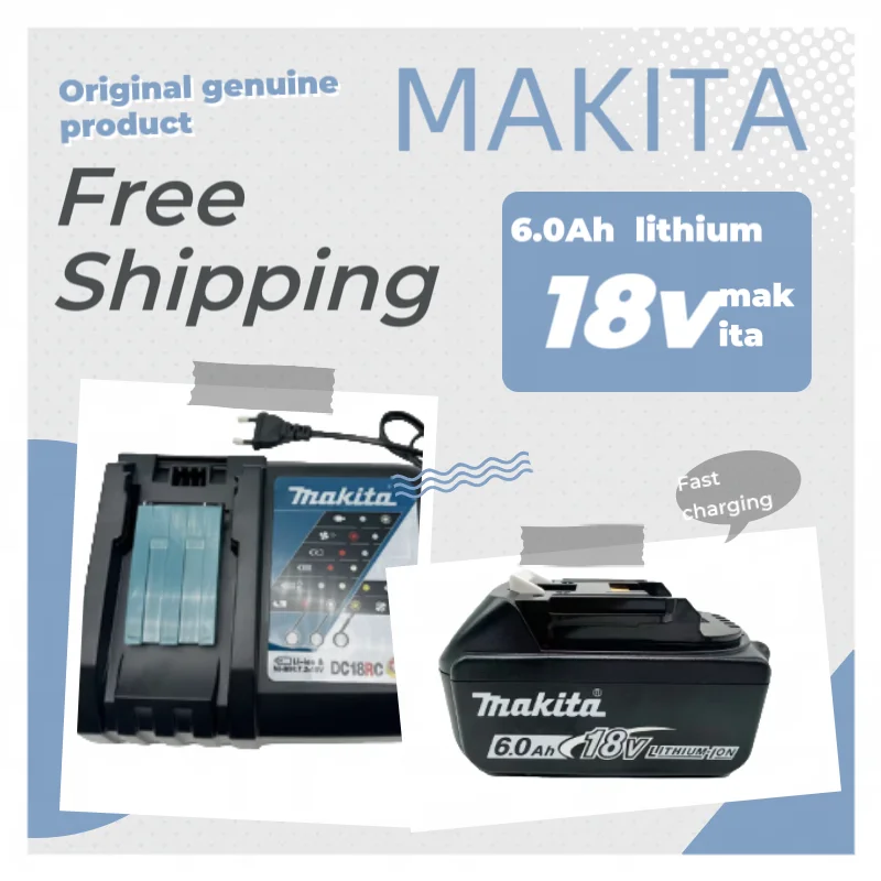 100% Original Makita 18V 6.0Ah Li-Ion Battery – Compatible with BL1840B/BL1860B & More
100% Original Makita 18V 6.0Ah Li-Ion Battery – Compatible with BL1840B/BL1860B & More
